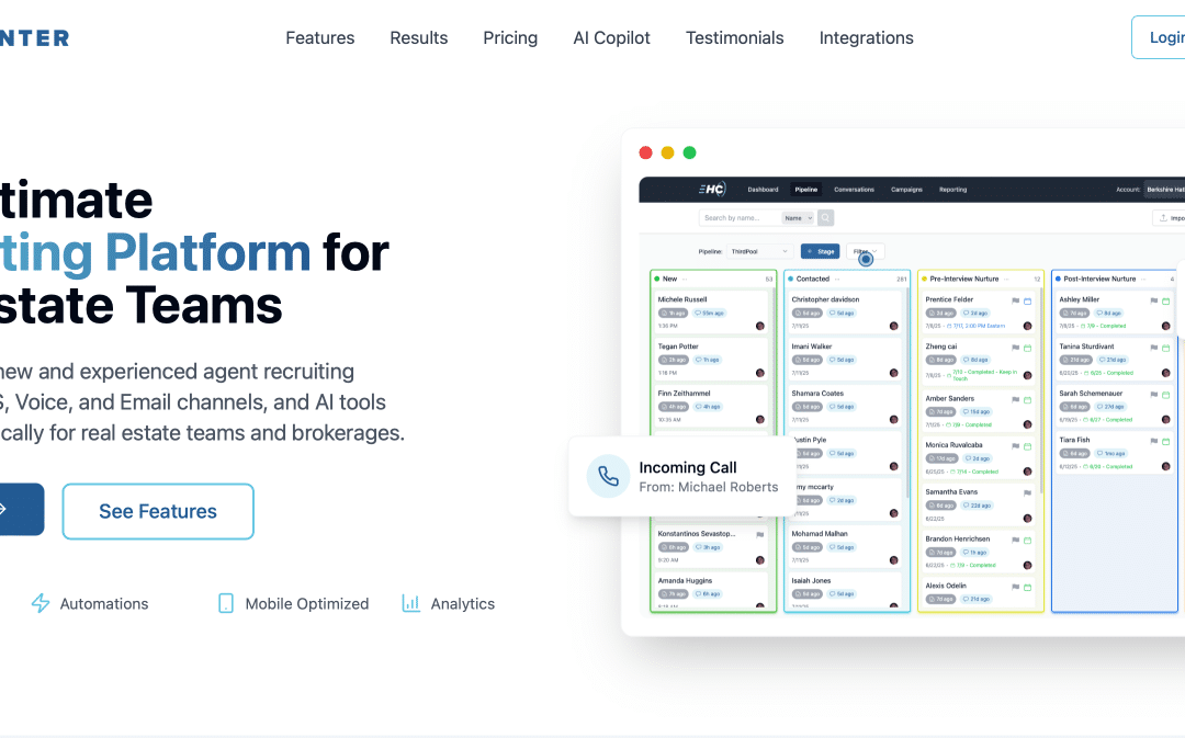 Recruiting Insight Unveils HiringCenter Pro: The AI-Powered Answer to Real Estate’s $15.7 Billion Migration Shift